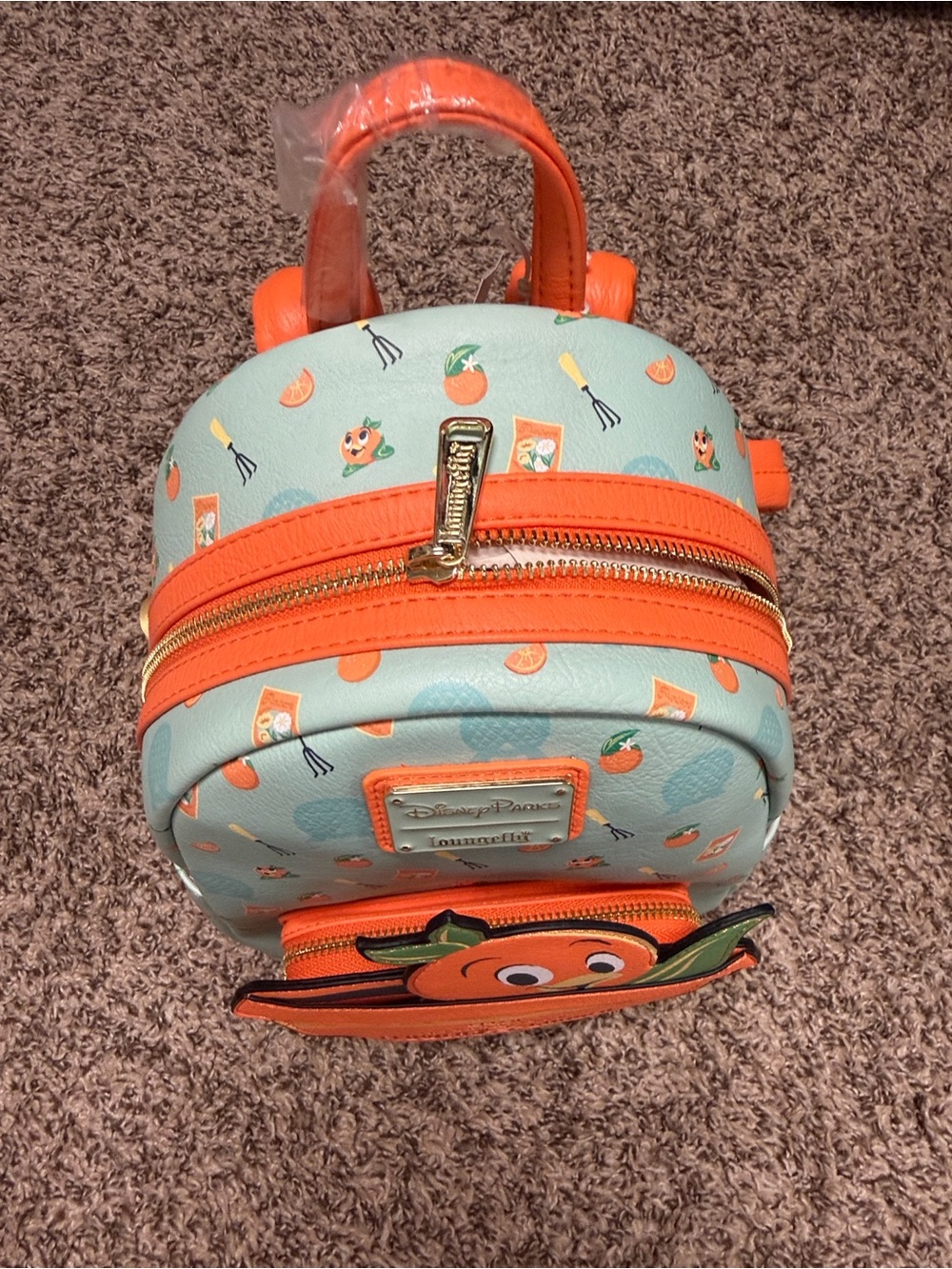 Loungefly Mint and Bright Orange Citrus Mini Backpack for Kids